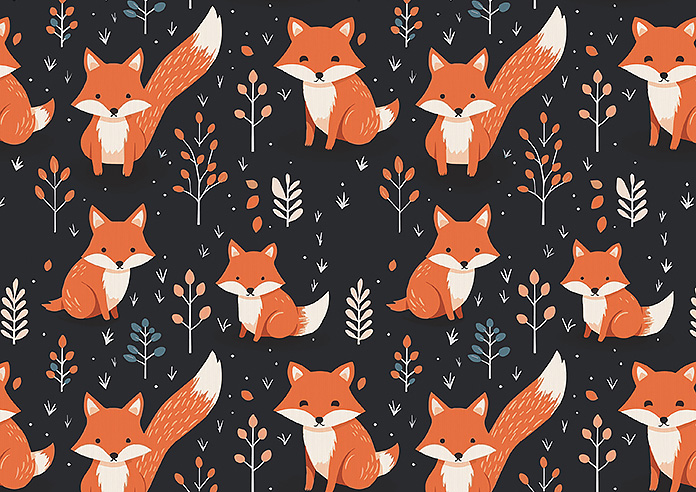 Foxy Friends, Ginger - Roman Blind - Image 7